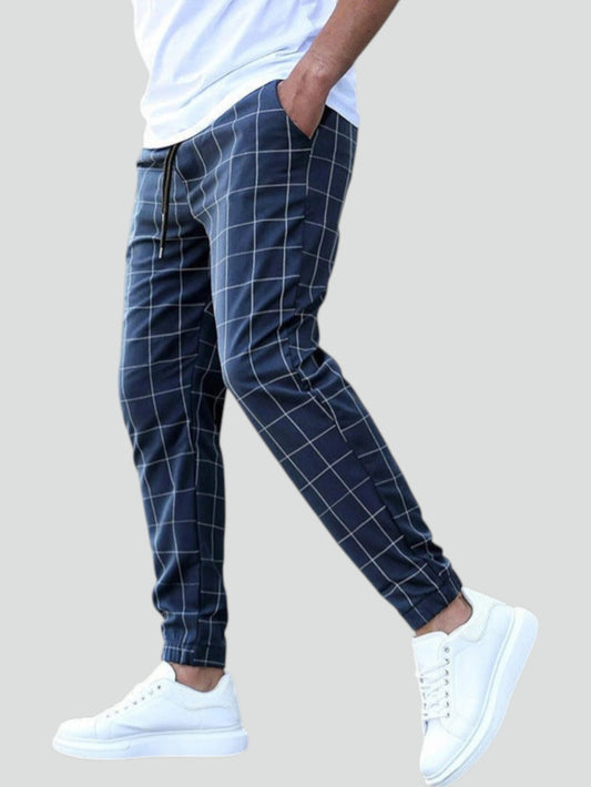 COLOMBO | PANTALONI JOGGER A QUADRI DA UOMO