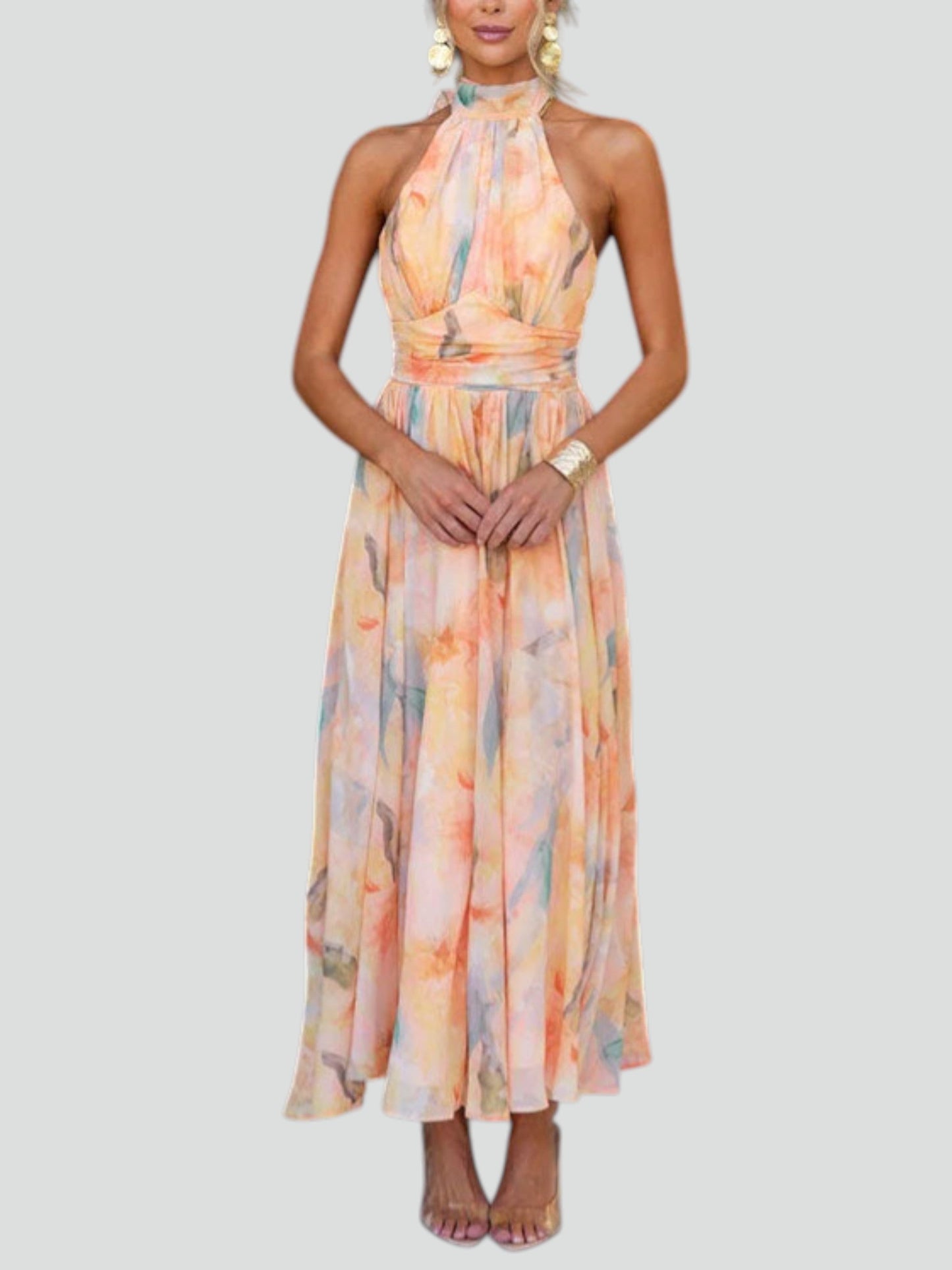 Sari™ | Abito Lungo Acquarelle