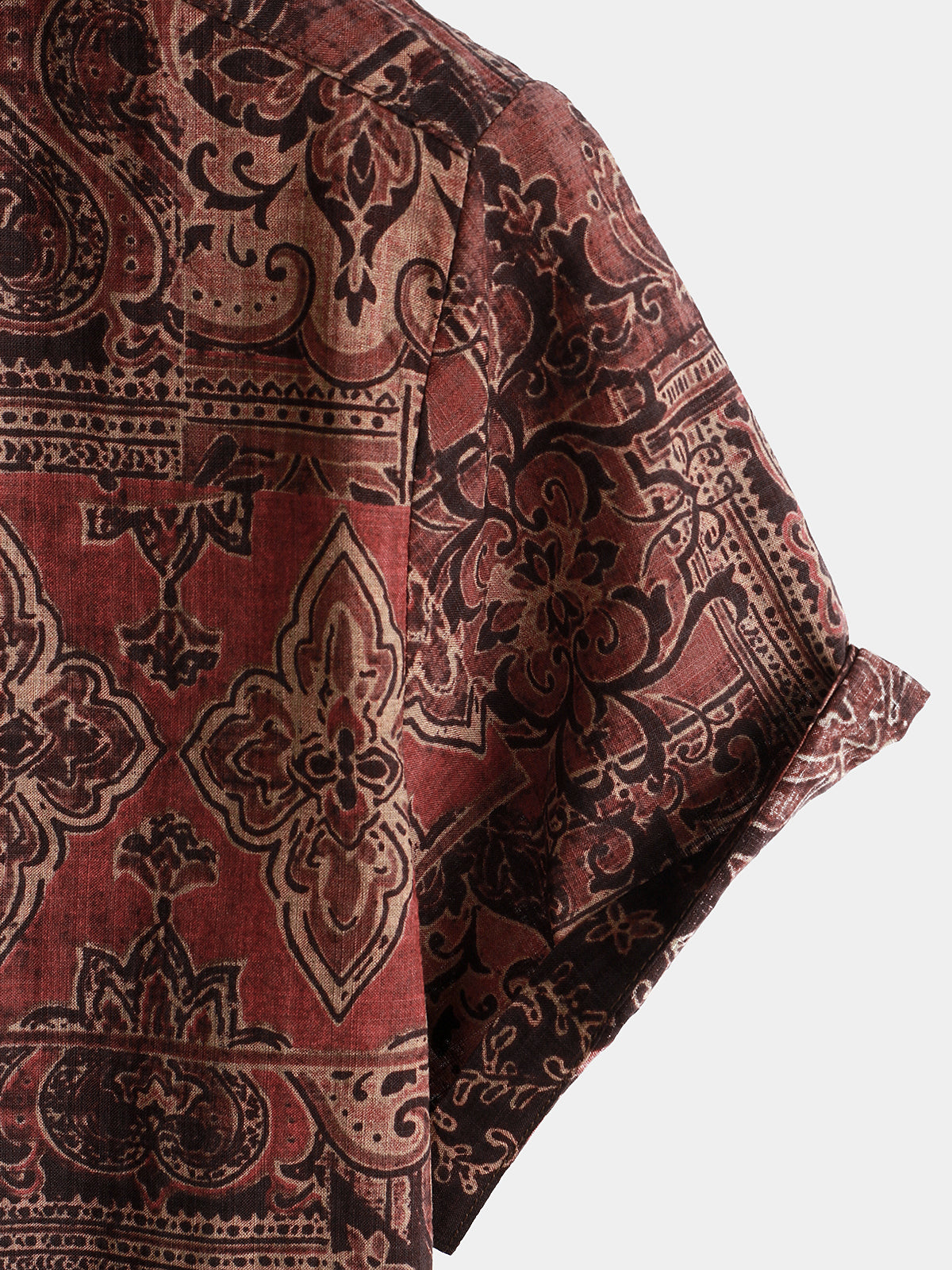 Camicetta da Uomo Retro Vacanze Anni '70 Paisley a Maniche Corte 