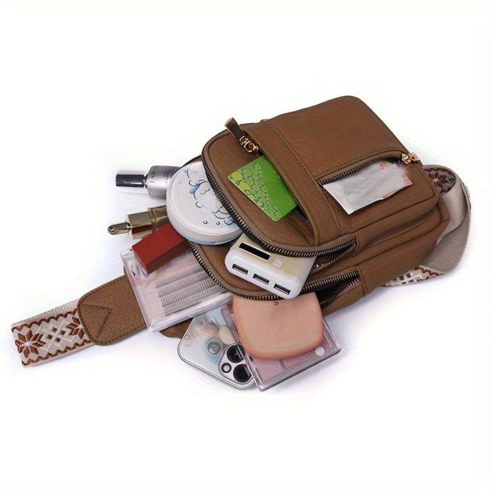 Nocciola | Borsa a tracolla vintage in stile valigia