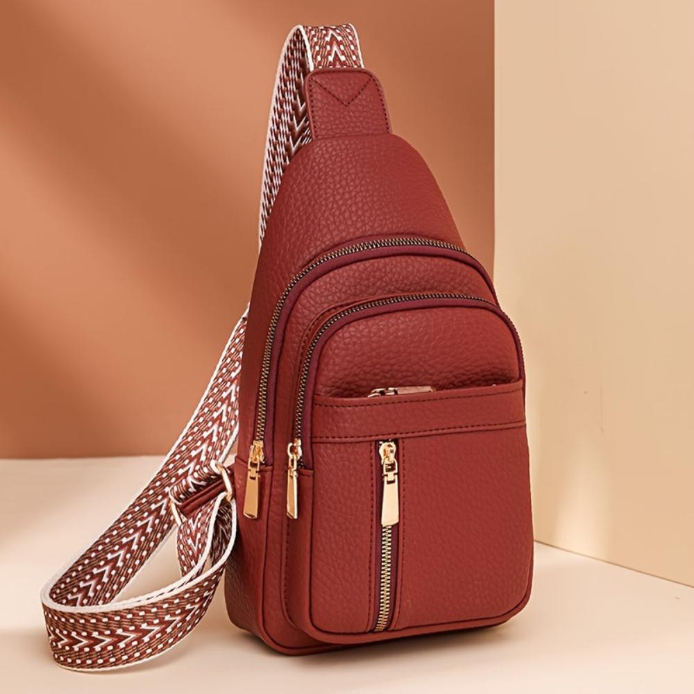 Nocciola | Borsa a tracolla vintage in stile valigia