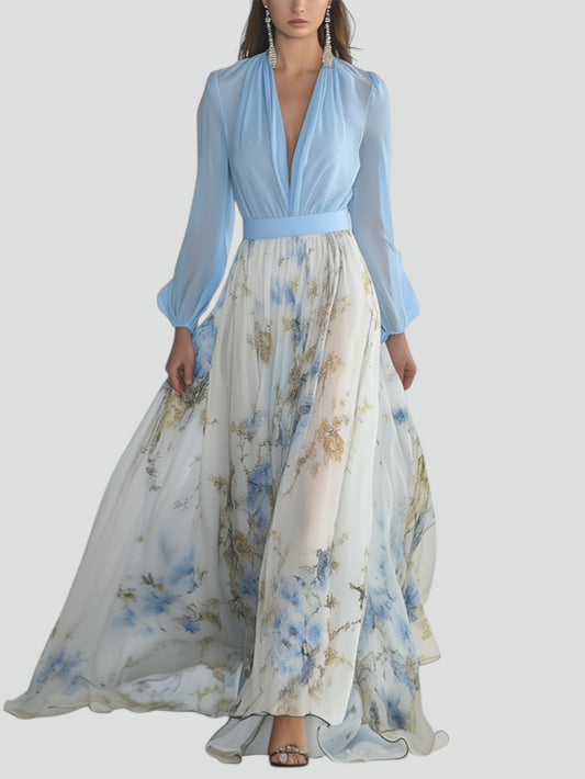 Rylia™ | Abito Maxi con Stampa Floreale Splendida