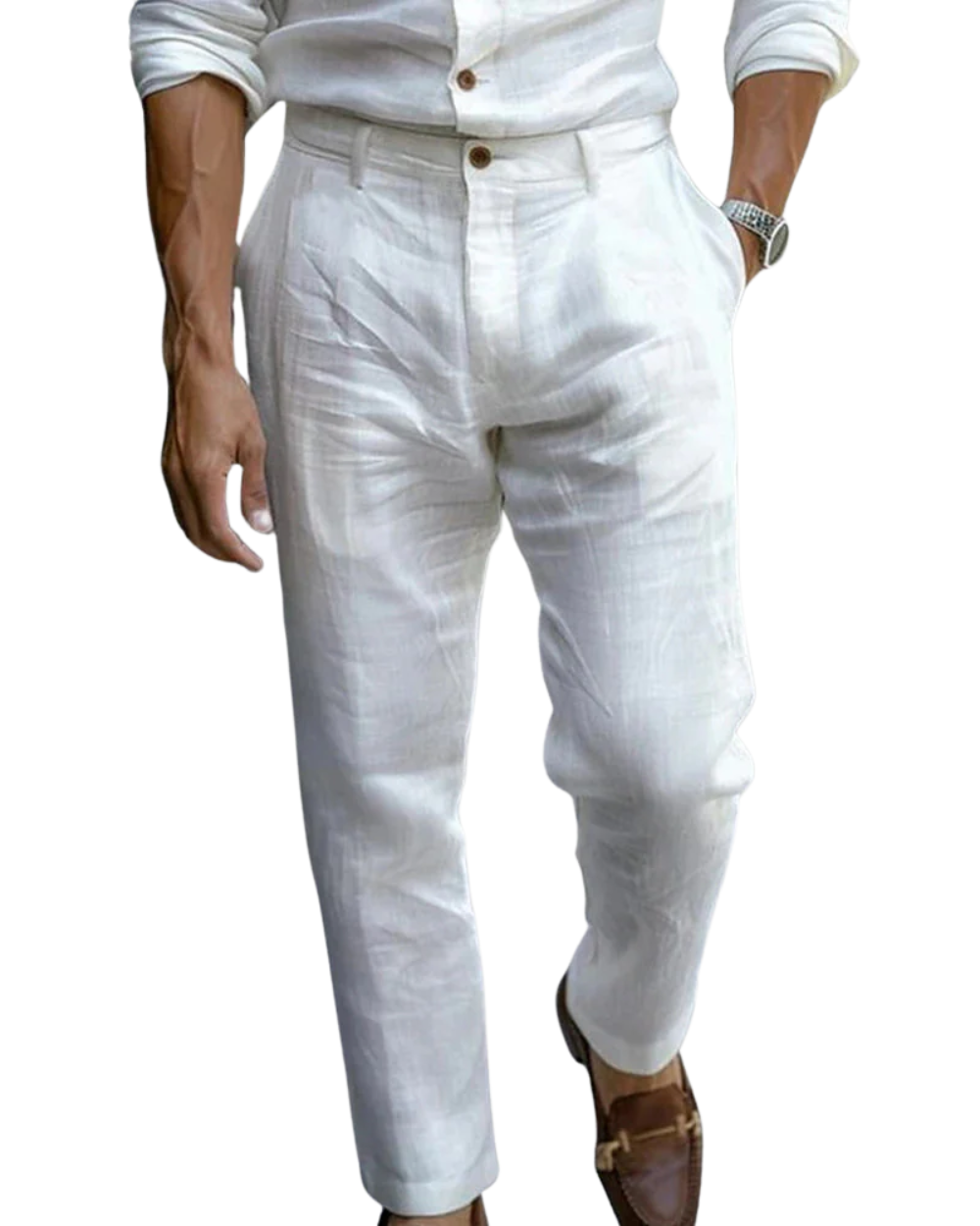 Moretti | Pantaloni in lino leggero