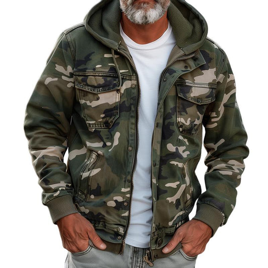 Fabian™ - Giacca Cargo Camouflage da Uomo - Con Cappuccio e Design a Multi-Tasche
